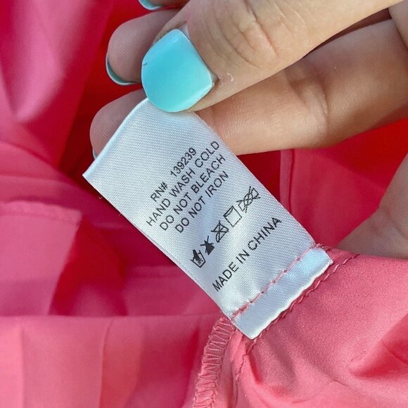 DO+BE Womens Sleeveless High Neck Pleated Halter Maxi Dress Pink M Tie Y18606 - Picture 6 of 10